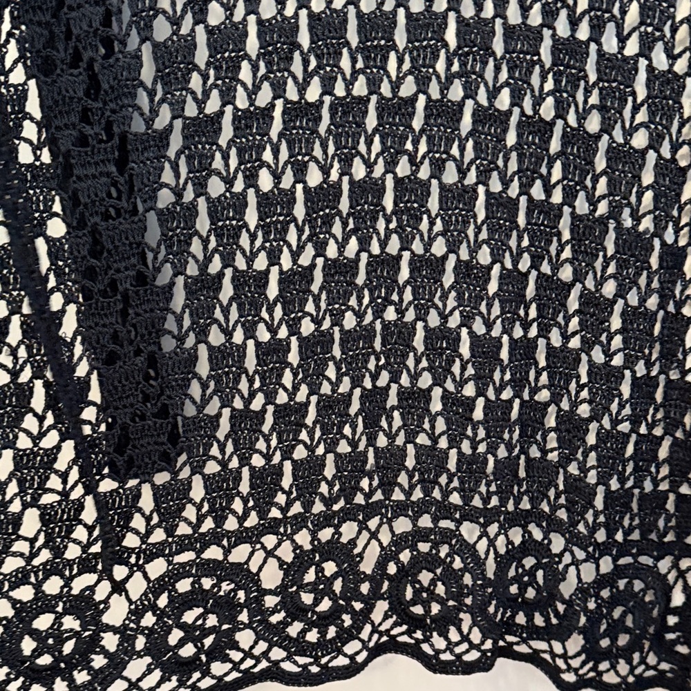 Vintage Dolcedolce by Joe Bloggs Elegant Black Crochet Cardigan - Picture 5 of 8